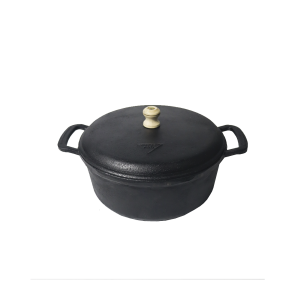 CAÇAROLA COM ALÇA DE FERRO TAMPA DE FERRO